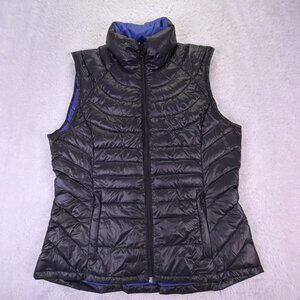 Bernardo Goose Down Puffer Vest Women Small Black Lightweight Quilted Zip Up